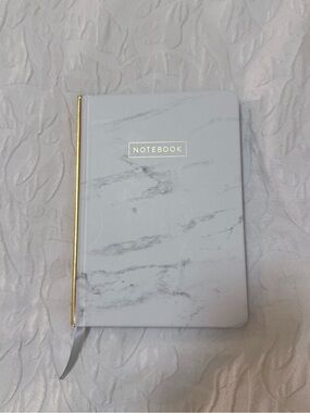 Lined Journal 5"x7.25" Marble w/ Gold Foil Small Notebook, Hard Cover, 160 Pages